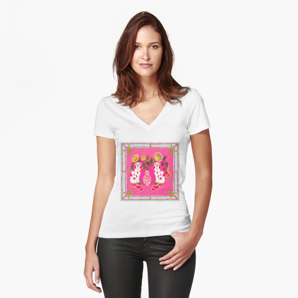 Item preview, Fitted V-Neck T-Shirt designed and sold by Yunihadi.