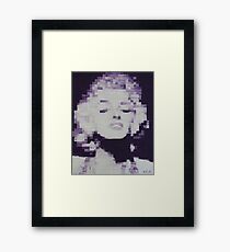 Pixelated Purple Marilyn Monroe Painting Framed Print