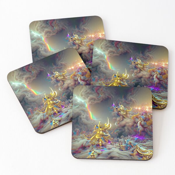 Item preview, Battle of the Celestial Gods in a Kingdom of Gold designed and sold by trippingonpixel.