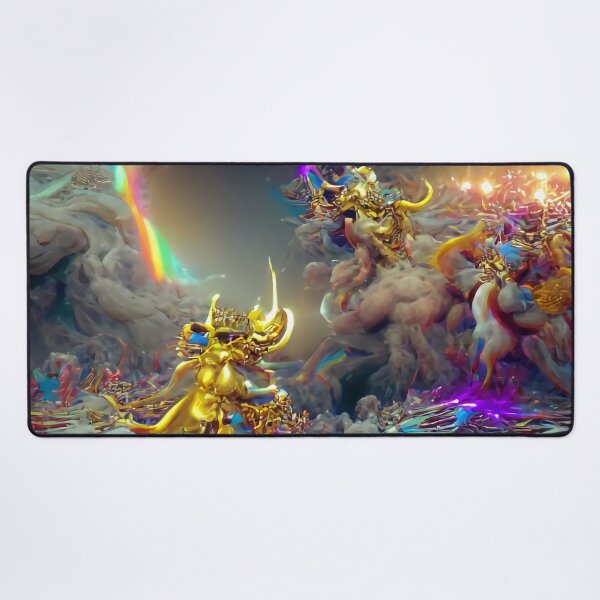 Item preview, Battle of the Celestial Gods in a Kingdom of Gold designed and sold by trippingonpixel.