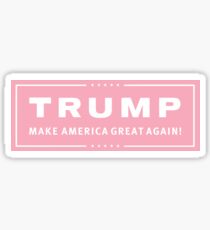 Preppy Pink Trump Make America Great Sticker