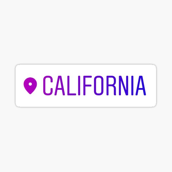 "California Tag" Sticker by backyarddesign Redbubble