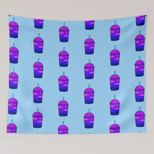 Item preview, Pink Cloud Planet Sky Boba Bubble Tea Drink designed and sold by KTCreativeSide.