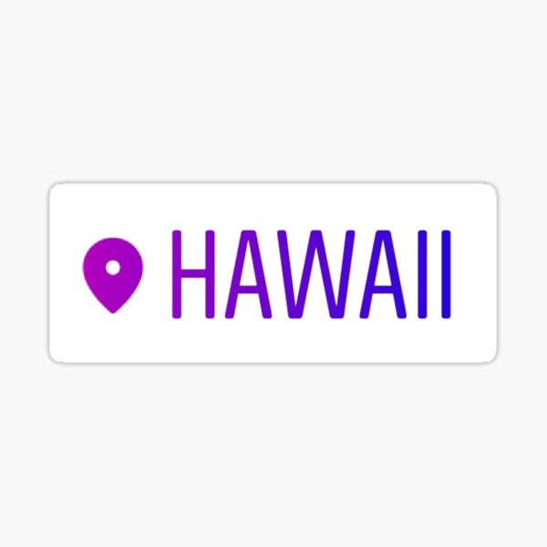 "Hawaii Tag" Sticker for Sale by backyarddesign Redbubble