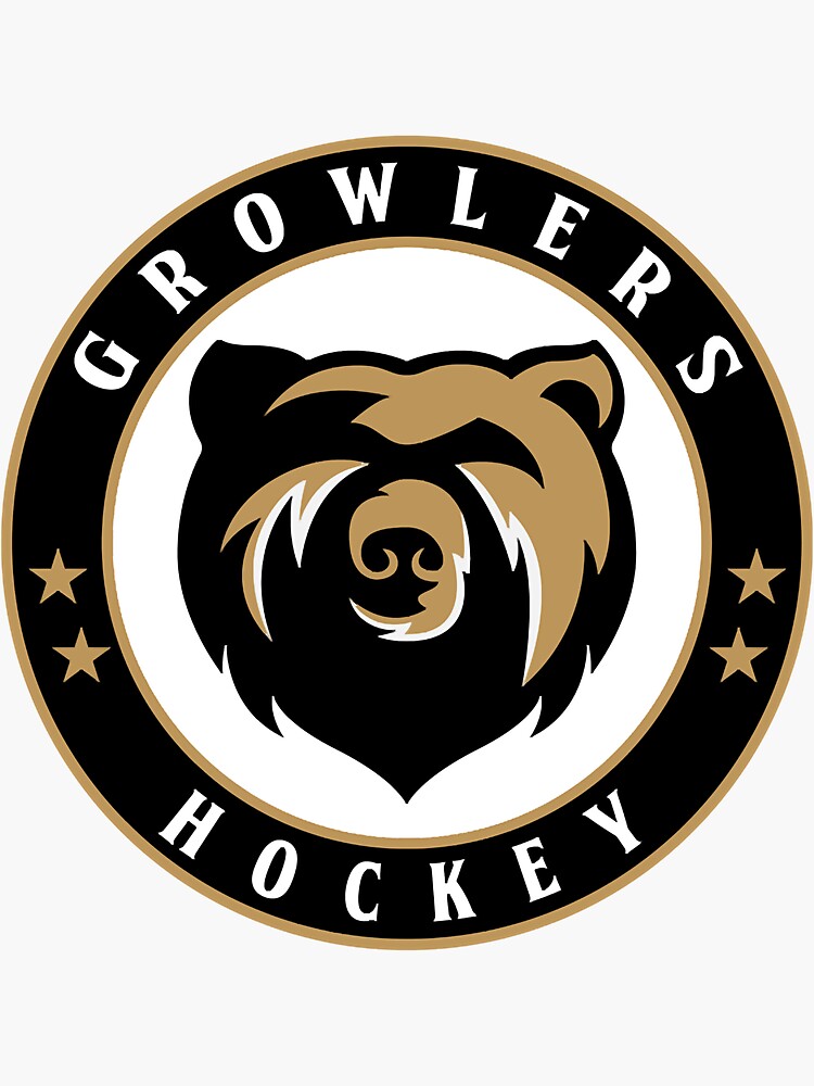 "Growlers Hockey Alt Logo" Sticker by CumensYani Redbubble