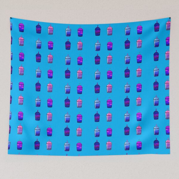 Item preview, 4 Piece Pink Purple Blue Aesthetic Boba Bubble Tea Drink Pack designed and sold by KTCreativeSide.
