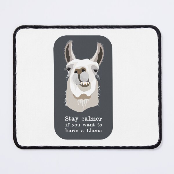 Item preview, Llama, Stay calmer if you want to harm a llama designed and sold by wheatbeltdesign.