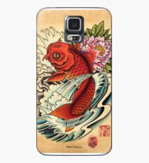 Koi with Peony Case/Skin for Samsung Galaxy