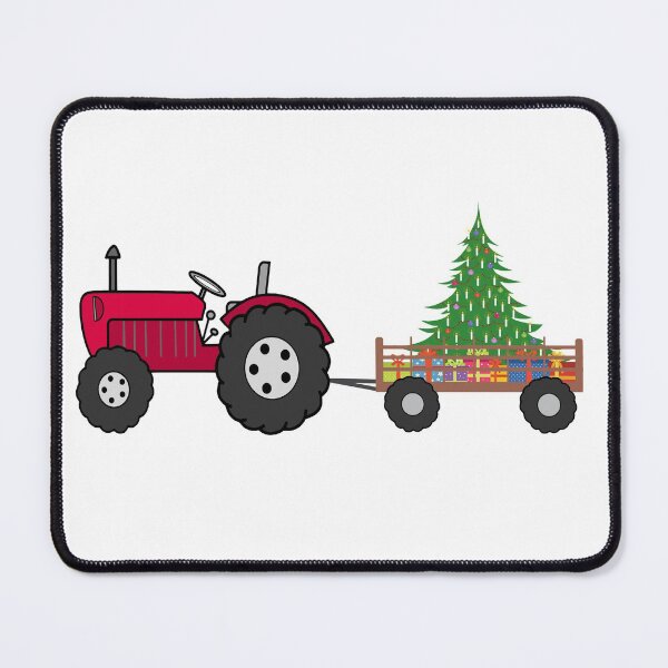 Item preview, Christmas Tractor Illustration designed and sold by karwilberevivalcollection.