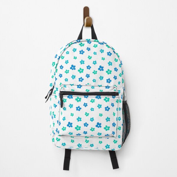 Item preview, Blue green and aqua simple flower pattern designed and sold by -Lily-Anne-.