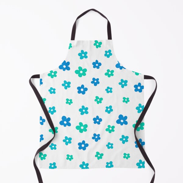 Item preview, Blue green and aqua simple flower pattern designed and sold by -Lily-Anne-.
