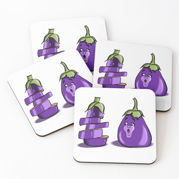 Item preview, Cartoon eggplants  designed and sold by Mashusha-art.