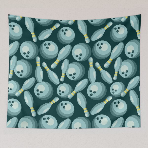 Item preview, Bowling pins and balls seamless pattern designed and sold by DesignForYou79.
