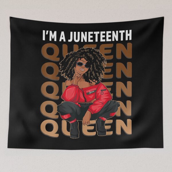 Item preview, Juneteenth Queen Swag Black Melanin Natural Hair Afro Women Gifts Music Fans designed and sold by AdaptiveSylvial.
