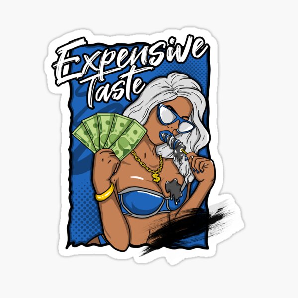 Introducir creer Repetido Expensive Taste Ice-Cream Girl Air Jordan 1 High Travis Scott x Fragment"  Sticker for Sale by karinarasmui47 | Redbubble