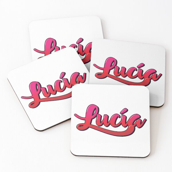 Item preview, Lucia name with pink letters, black with gradient and shadows designed and sold by Rene Acan.