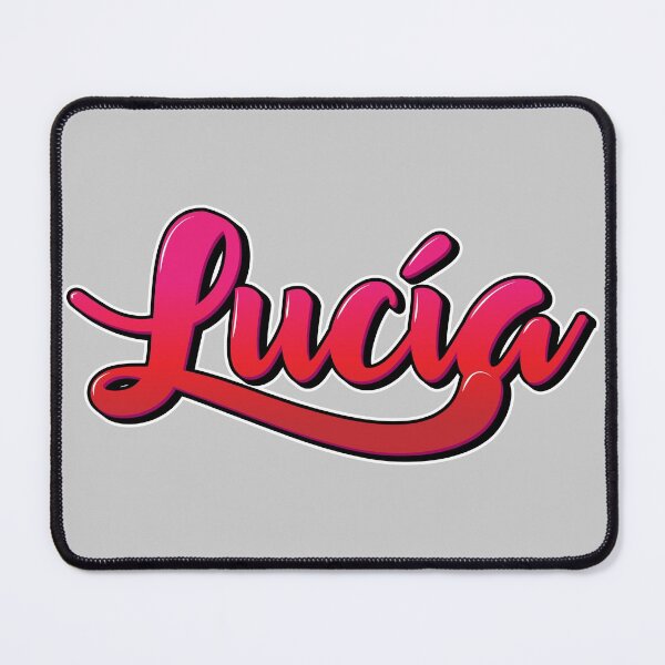 Item preview, Lucia name with pink letters, black with gradient and shadows designed and sold by Rene Acan.
