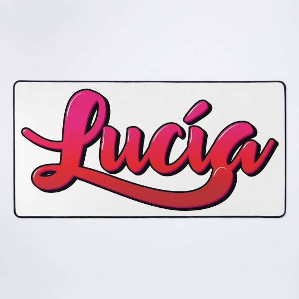 Item preview, Lucia name with pink letters, black with gradient and shadows designed and sold by Rene Acan.