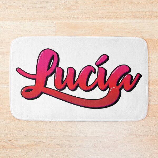 Item preview, Lucia name with pink letters, black with gradient and shadows designed and sold by Rene Acan.
