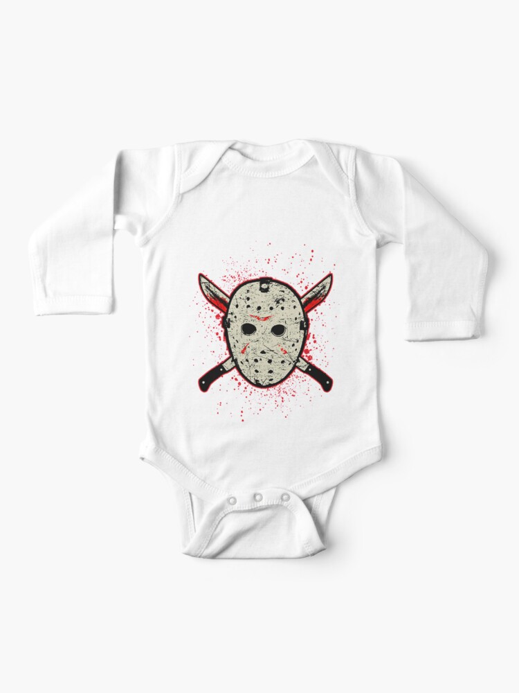 Jason Voorhees Face Friday The 13th Mens Baseball Jersey - Ink In