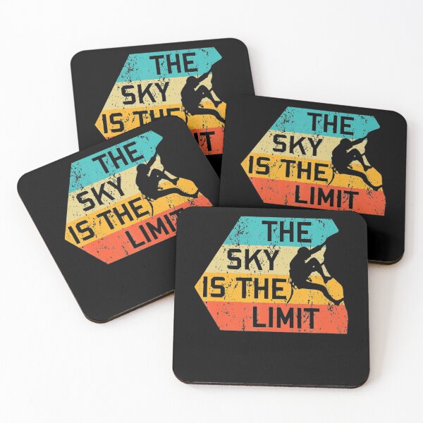 Item preview, The Sky Is The Limit Retro Rock Climbing Vintage Climber designed and sold by FerdinandEngel.