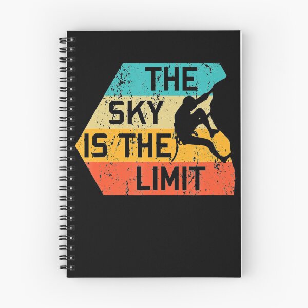 Item preview, The Sky Is The Limit Retro Rock Climbing Vintage Climber designed and sold by FerdinandEngel.