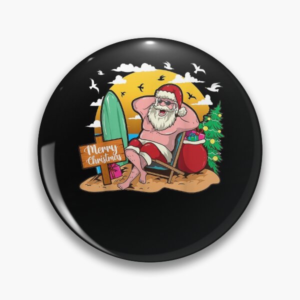 Item preview, Tropical Christmas Santa Claus Beach Surfer designed and sold by alanxgoldberger.