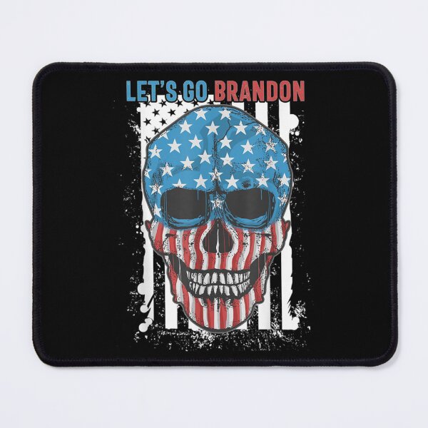 Item preview, Let's Go Brandon Chant Skull Conservative US Flag designed and sold by Jake Marquardt.