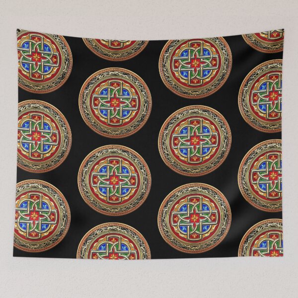 Item preview, Treasure Trove: Celtic Cross [Gold+Red+Blue Enamel] designed and sold by Serge Averbukh Art Studio.
