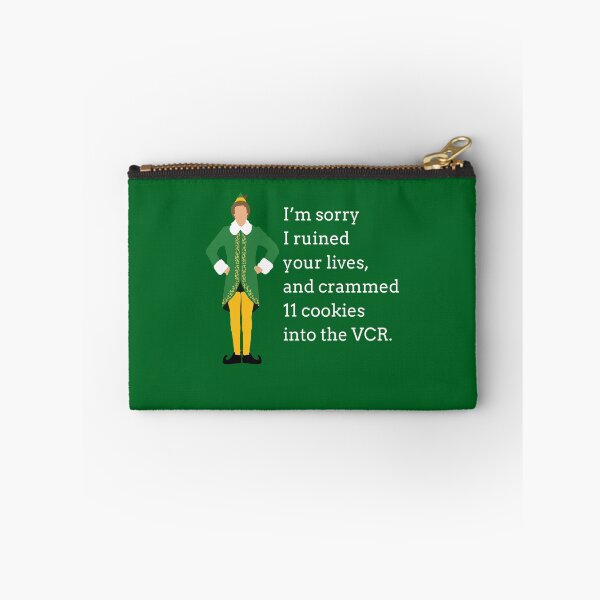 Item preview, "I'm sorry I ruined your lives, and crammed 11 cookies into the VCR" - Buddy the Elf designed and sold by Primotees.