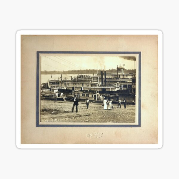 Artikel-Vorschau von ca. 1910, Foot of Broadway und der Ohio River in Paducah, Kentucky, designt und verkauft von West Kentucky Genealogy.