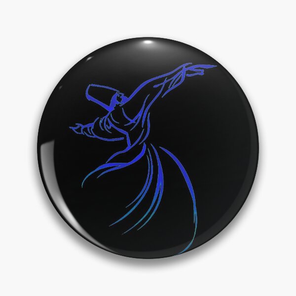 Item preview, Dervish Calligraphy Style Blue Hue Vector Art designed and sold by taiche.