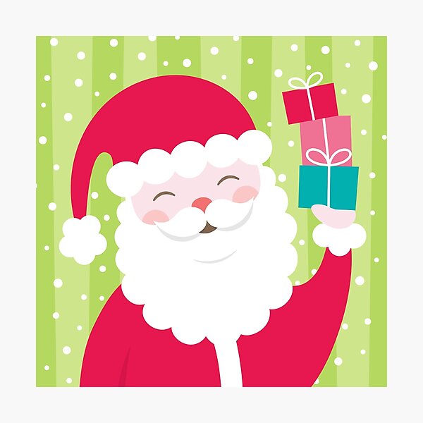 Cheerful Santa Photographic Print