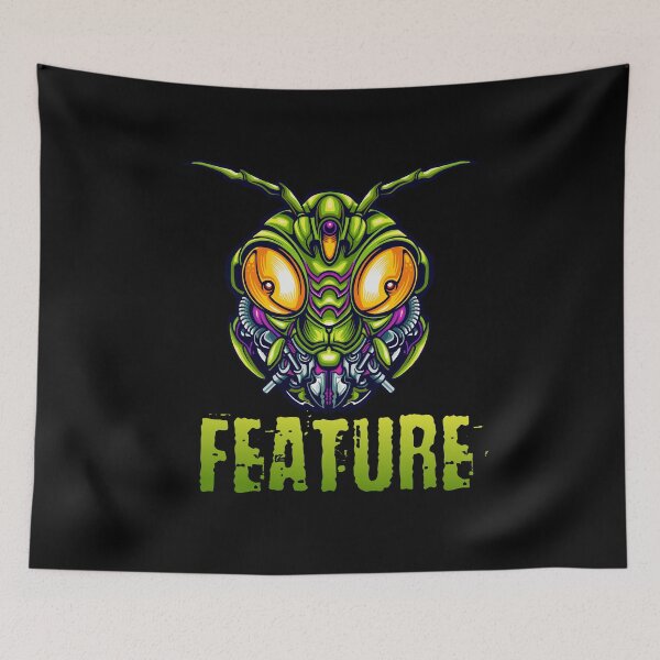 Item preview, Bug feature | Web humor | Hacker, Developer designed and sold by DAFIN.