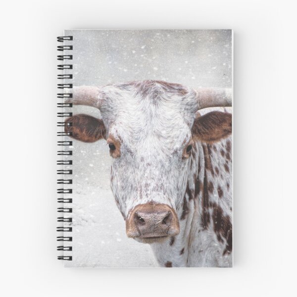 Item preview, Brown and White Longhorn in the Snow designed and sold by Elisabeth Lucas.