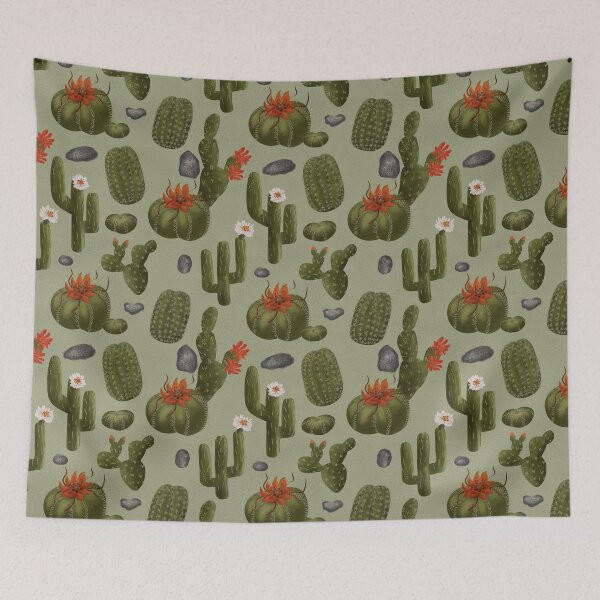 Item preview, Cacti seamless pattern  designed and sold by semisoberme.