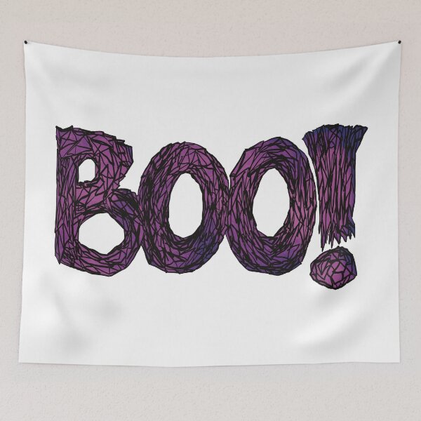Item preview, Boo! Retro Purple Pink Crystal Halloween Illustration designed and sold by ZaraRoza.