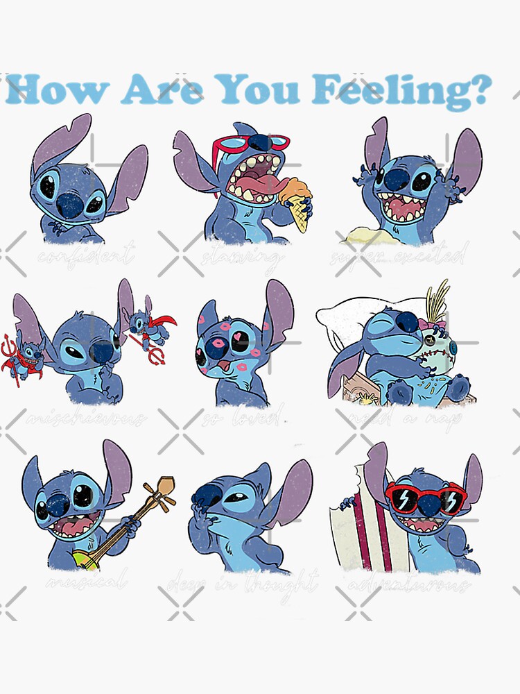 really cute of lilo and stitch HELLO Sticker for Sale by WEShop23
