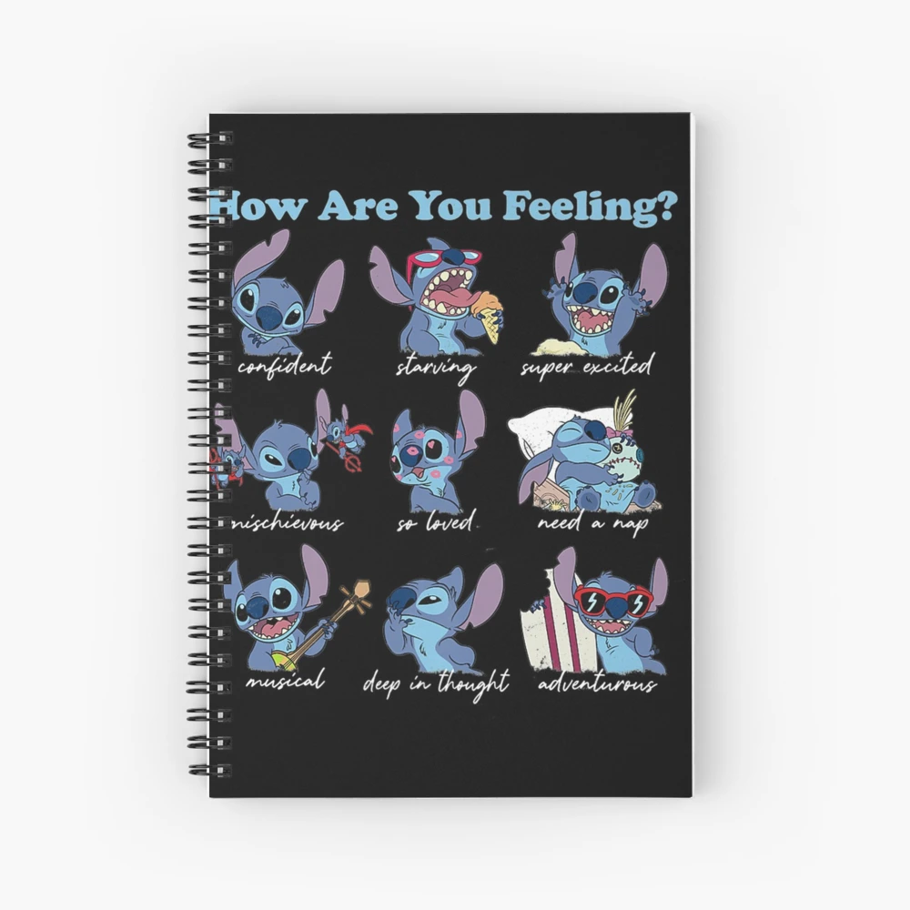 Lilo Stitch How Are You Feeling  Spiral Notebook for Sale by  hullikittyhx66