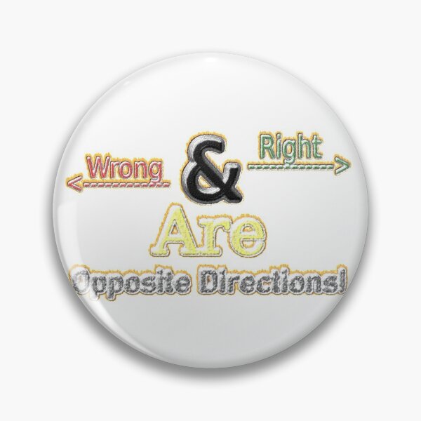 Item preview,  "Right And Wrong Directions" Design. Buy Now designed and sold by Health And Fitness Posts e-Store.