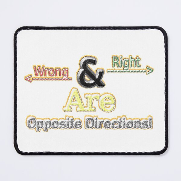 Item preview, "Right And Wrong Directions" Design. Buy Now designed and sold by Health And Fitness Posts e-Store.
