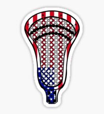 Lacrosse Head Flag Sticker