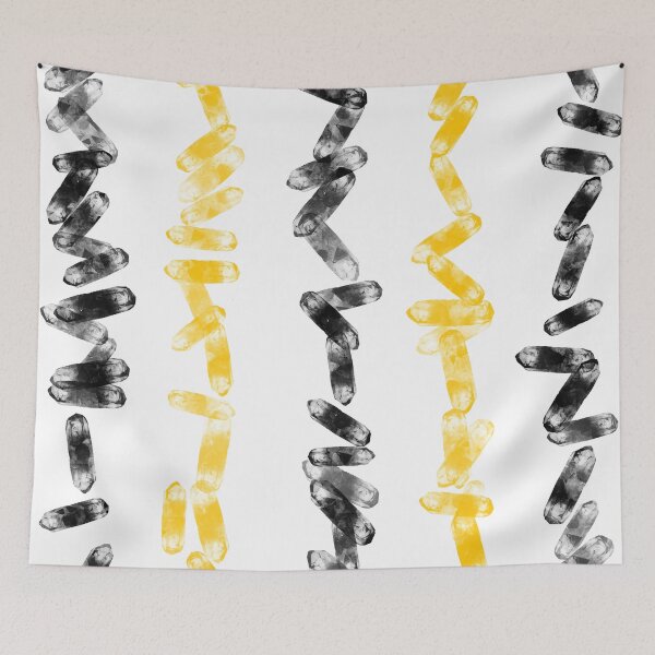 Item preview, Yellow and black crystals pattern designed and sold by Meo Design.