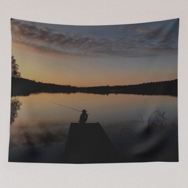 Item preview, Fishing by the lake designed and sold by HenrikGPhoto.