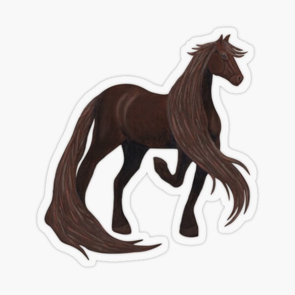 Beautiful Horse in Forest (Without Nymph) Transparent Sticker