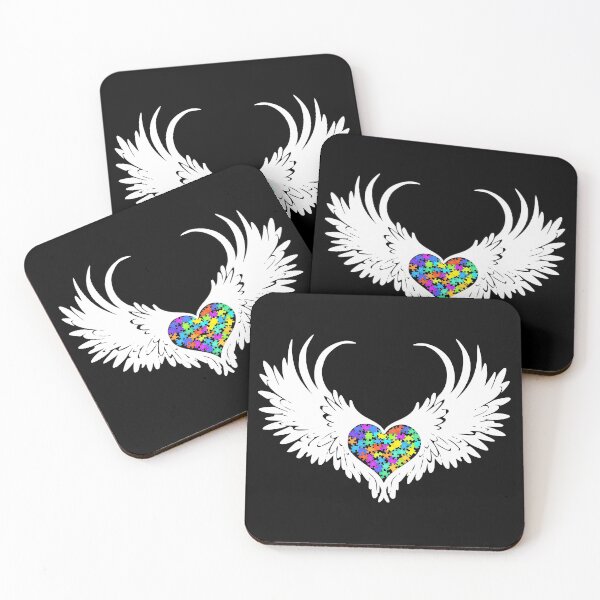 Item preview, Autism Puzzled Heart Angel Wings #2 designed and sold by Hypnotees.