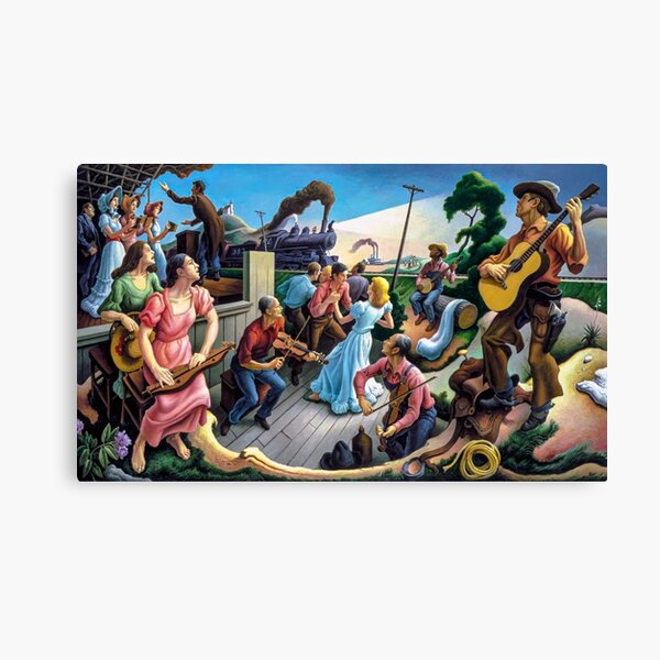 Thomas Hart Benton | La source de la musique country | Impression sur toile