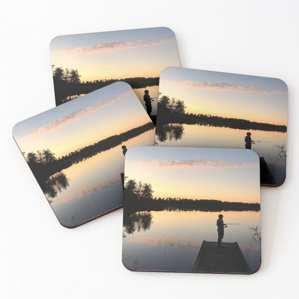 Item preview, Boy fishing by the lake designed and sold by HenrikGPhoto.
