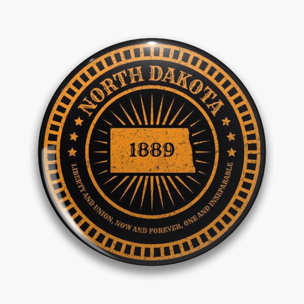 Item preview, North Dakota - ND Map Slogan Motto - Flickertail Peace Garden State - Liberty and Union designed and sold by Ranggasme.