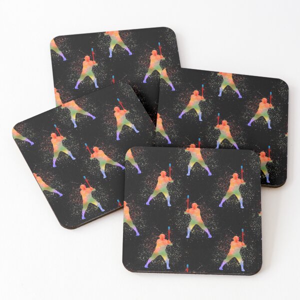 Item preview, Baseball Watercolor Art On Black Pattern  designed and sold by LittleFunky79.